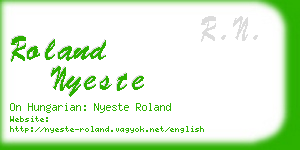 roland nyeste business card